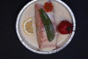 Darne de saumon à la fondue de poireau